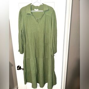 Umgee green Long Sleeve Dress